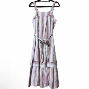 NWT Crown and Ivy Size 2x Striped Midi Sleeveless Dress Sundress